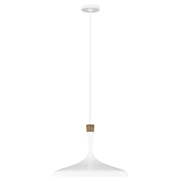 Product photograph of Elstead Darwin 1 Light Pendant Matte White from Olivia's