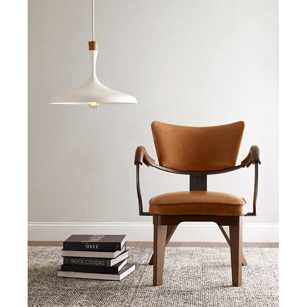 Product photograph of Elstead Darwin 1 Light Pendant Matte White from Olivia's.