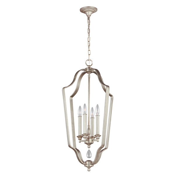 Elstead Dewitt 4 Light Pendant Sunrise Silver