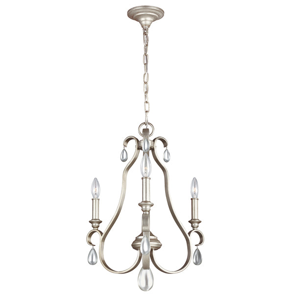 Elstead Dewitt 3 Light Sunrise Chandelier Silver