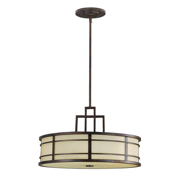 Product photograph of Elstead Fusion 3 Light Grecian Pendant Bronze from Olivia's