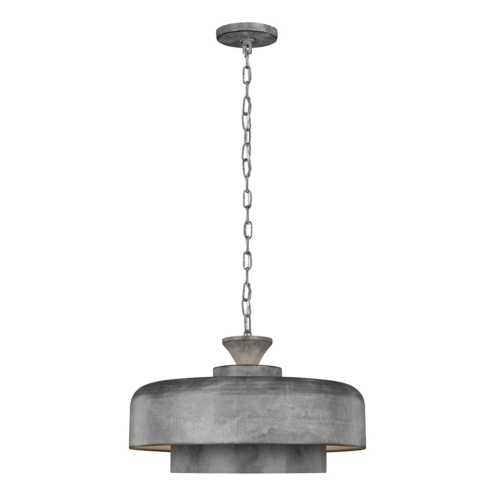 Product photograph of Elstead Haymarket Pendant Weathered Galvanized from Olivia's