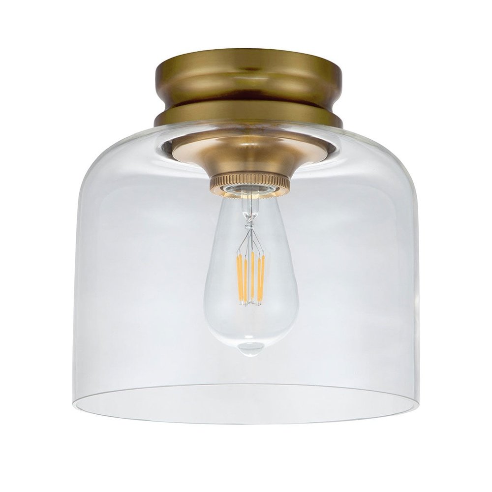 Feiss Hounslow 1 Light Flush Light in Brass