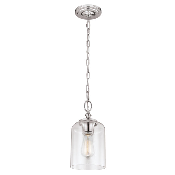 Elstead Hounslow 1 Light Pendant Polished Nickel