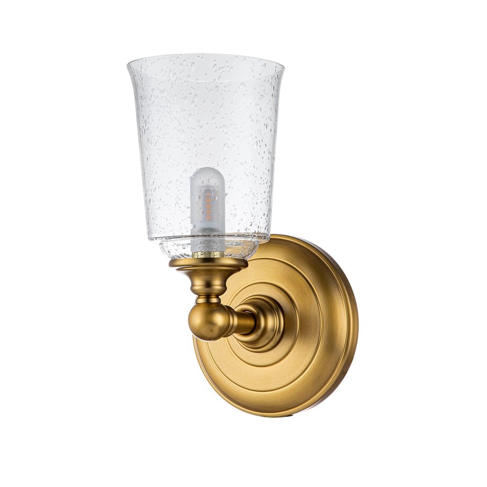 Product photograph of Feiss Huguenot Lake 1 Light Wall Light In Brass from Olivia's