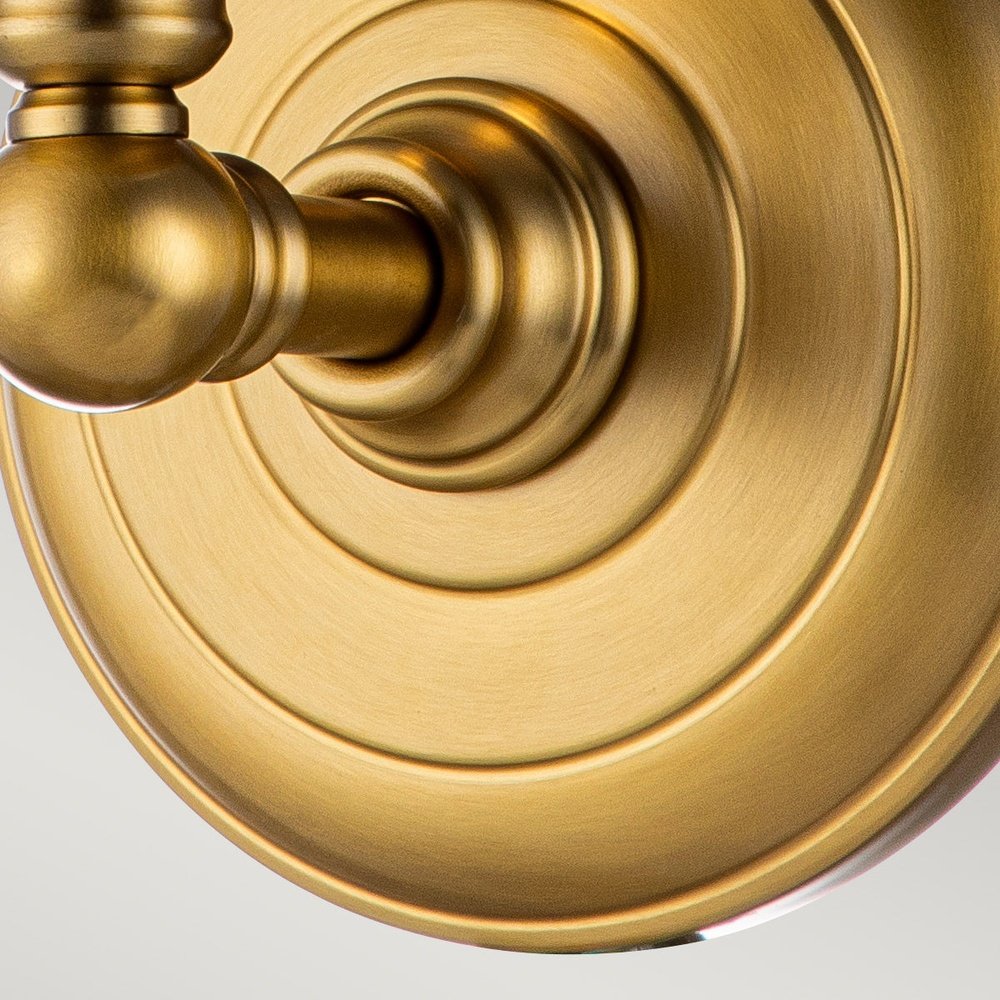 Product photograph of Feiss Huguenot Lake 1 Light Wall Light In Brass from Olivia's.