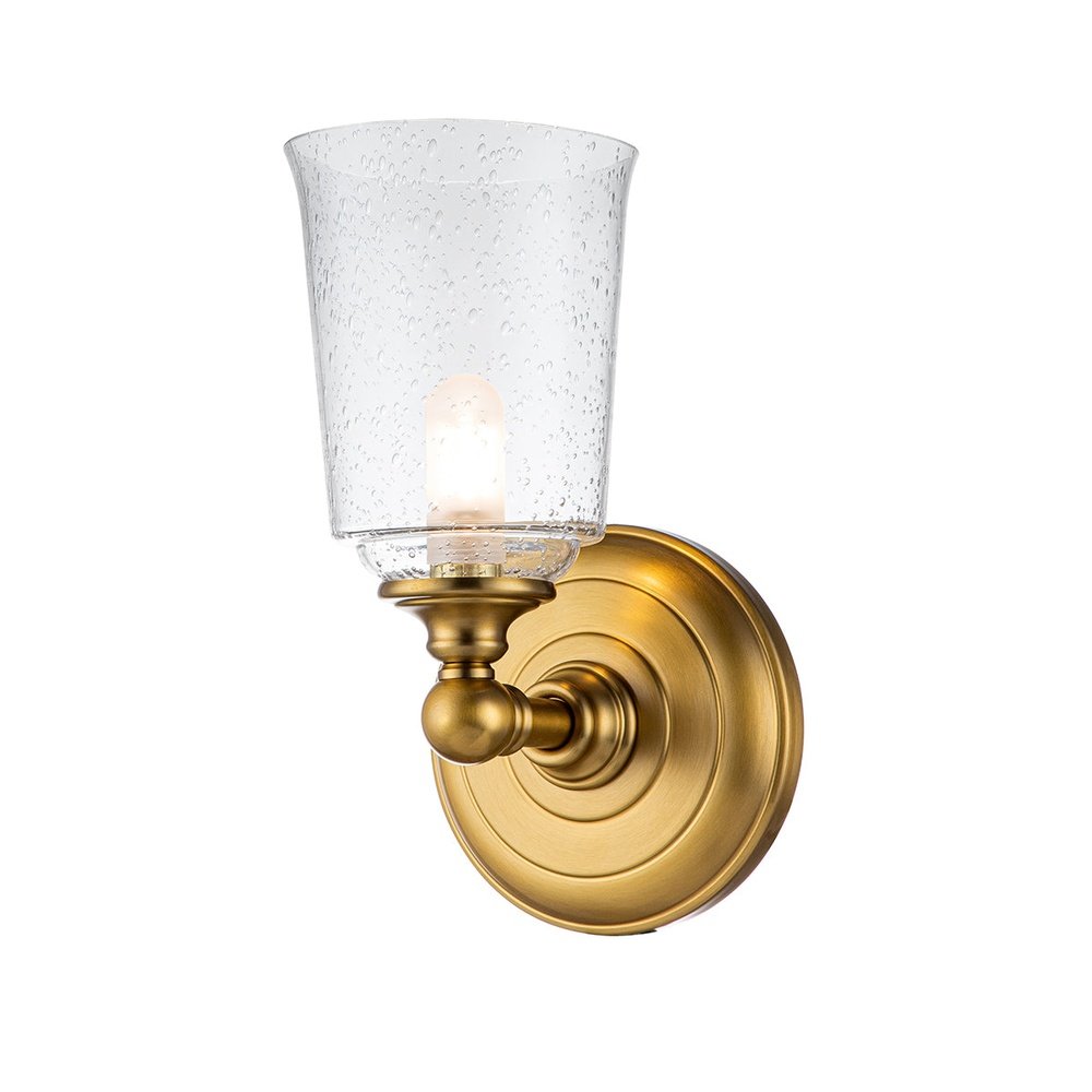 Product photograph of Feiss Huguenot Lake 1 Light Wall Light In Brass from Olivia's.