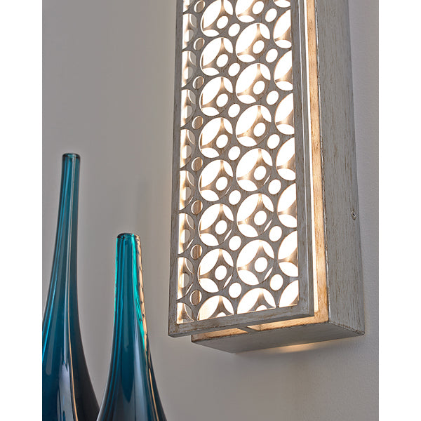 Product photograph of Elstead Kenney 4 Light Wall Light Sunrise Silver from Olivia's.