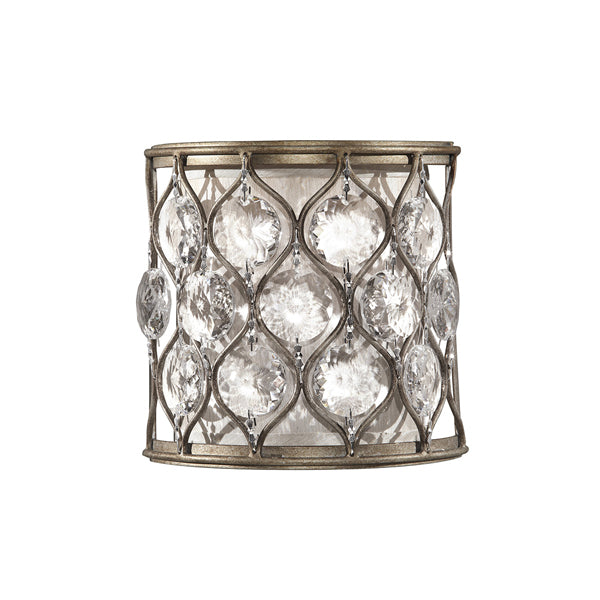 Elstead Lucia 1 Light Wall Light Burnished Silver