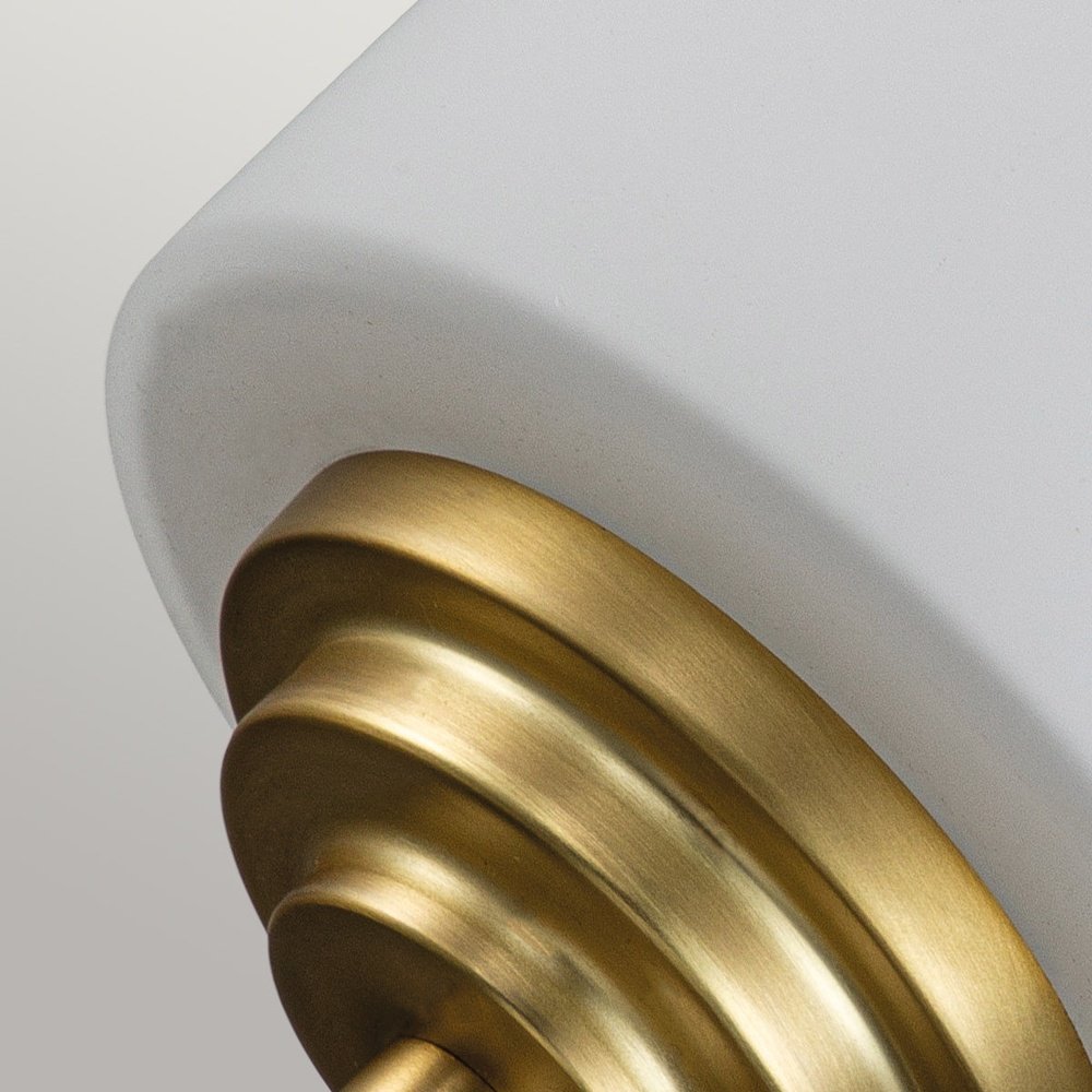 Product photograph of Feiss Malibu 1 Light Wall Light In Brushed Brass from Olivia's.