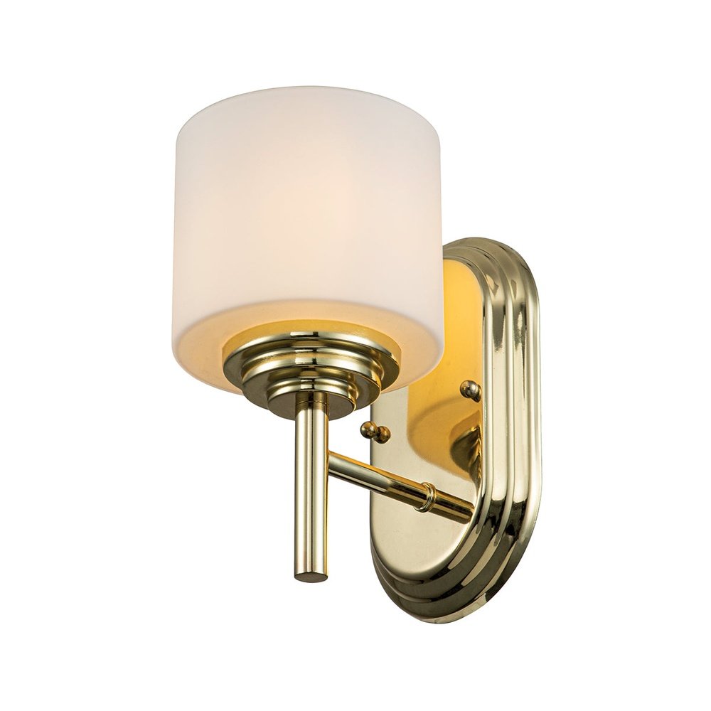 Product photograph of Feiss Malibu 1 Light Wall Light In Polished Brass from Olivia's