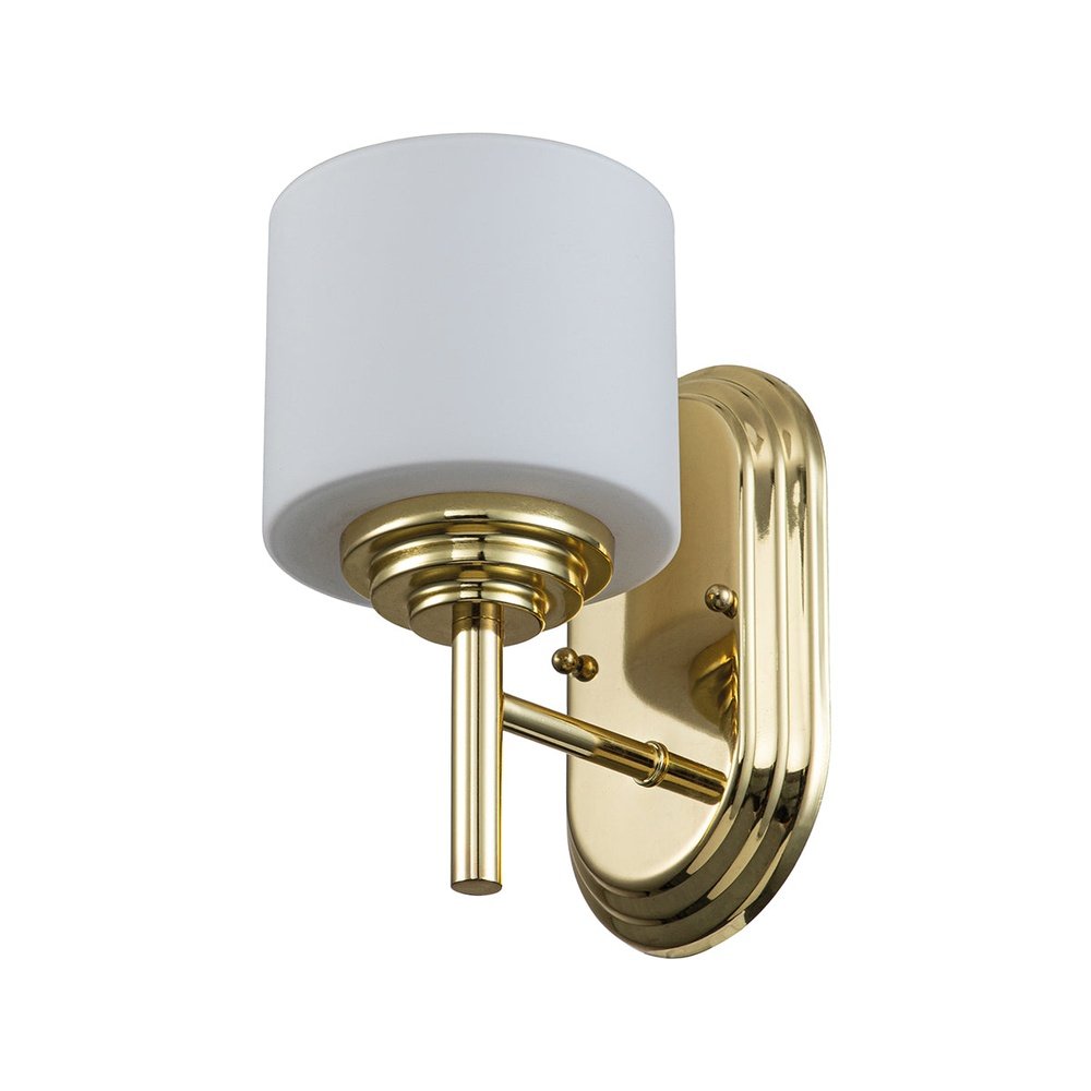 Product photograph of Feiss Malibu 1 Light Wall Light In Polished Brass from Olivia's.