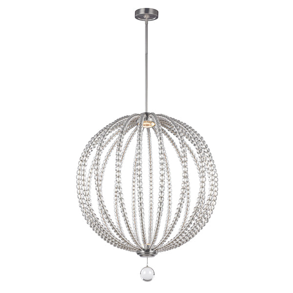 Product photograph of Elstead Oberlin Pendant Satin Nickel Large from Olivia's