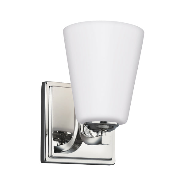 Product photograph of Elstead Pave 1 Light Wall Light Polished Nickel from Olivia's