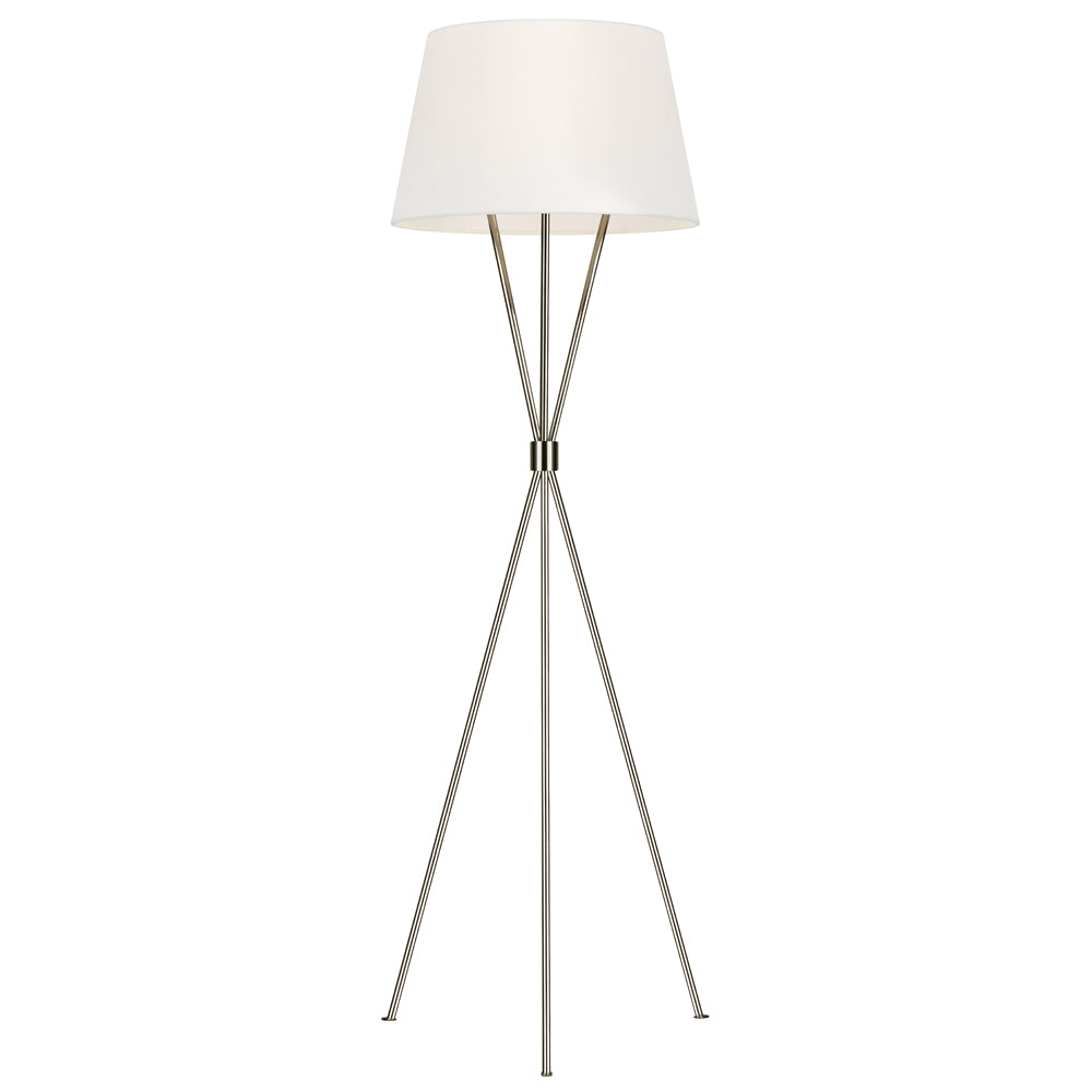Product photograph of Elstead Penny Floor Lamp Polished Nickel from Olivia's
