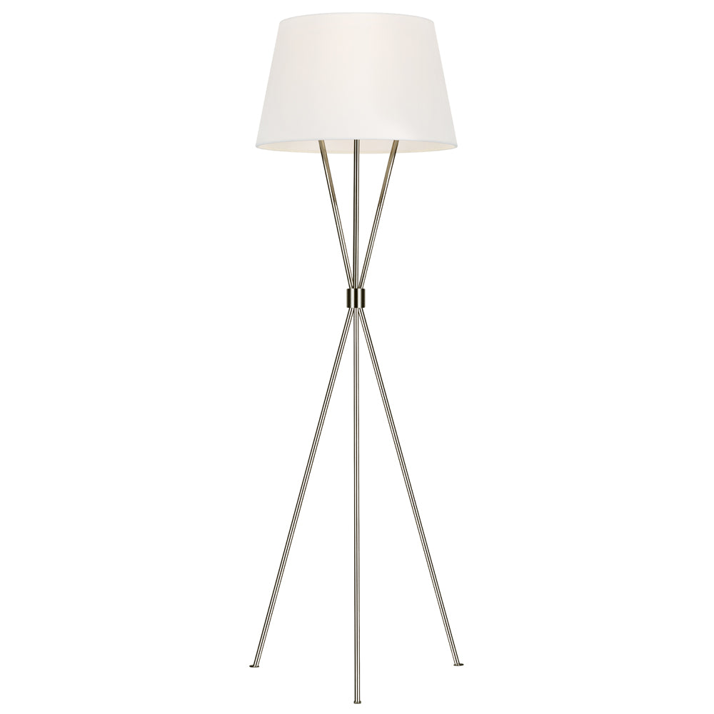 Elstead Penny Floor Lamp Polished Nickel