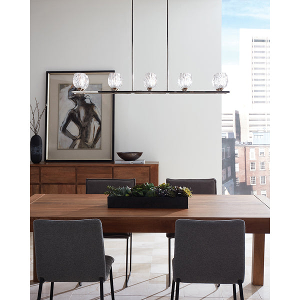 Product photograph of Elstead Rubin 10 Light Chandelier Polished Nickel from Olivia's.