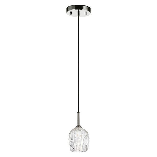 Elstead Rubin 1 Light Chandelier Polished Nickel