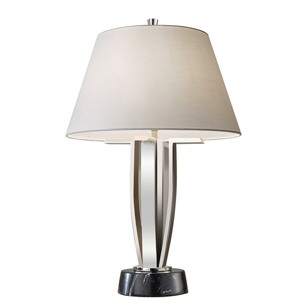 Elstead Silvershore 1 Light Table Lamp Polished Nickel
