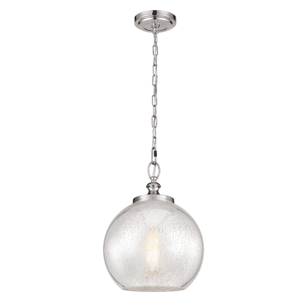 Elstead Tabby 1 Light Pendant Brushed Steel