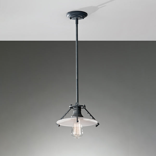 Product photograph of Elstead Feiss Urban Renewal 1 Light Pendant Weathered Zinc from Olivia's.