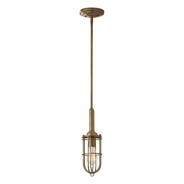 Elstead Urban Renewal 1 Light Pendant Dark Antique Brass