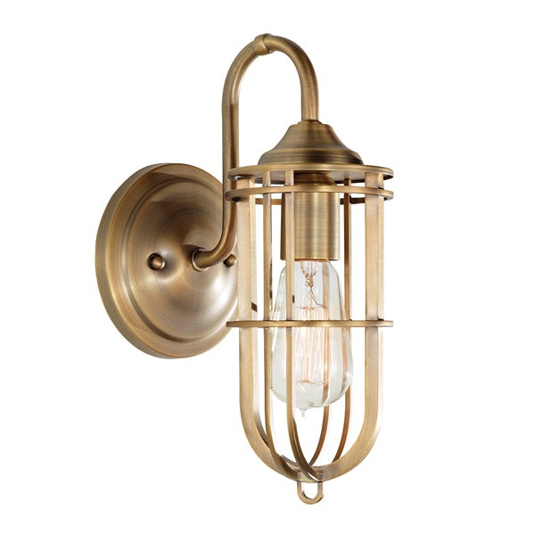 Elstead Urban Renewal 1 Wall Light Light Dark Antique Brass