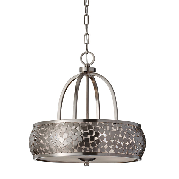 Product photograph of Elstead Zara 4 Light Chandelier Brushed Steel Medium from Olivia's