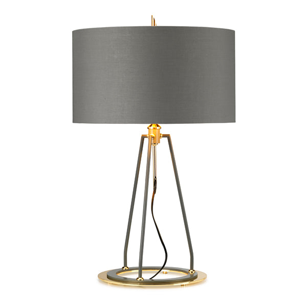Product photograph of Elstead Ferrara Table Lamp Dark Grey Polished Gold from Olivia's
