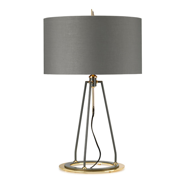Product photograph of Elstead Ferrara Table Lamp Dark Grey Polished Gold from Olivia's.