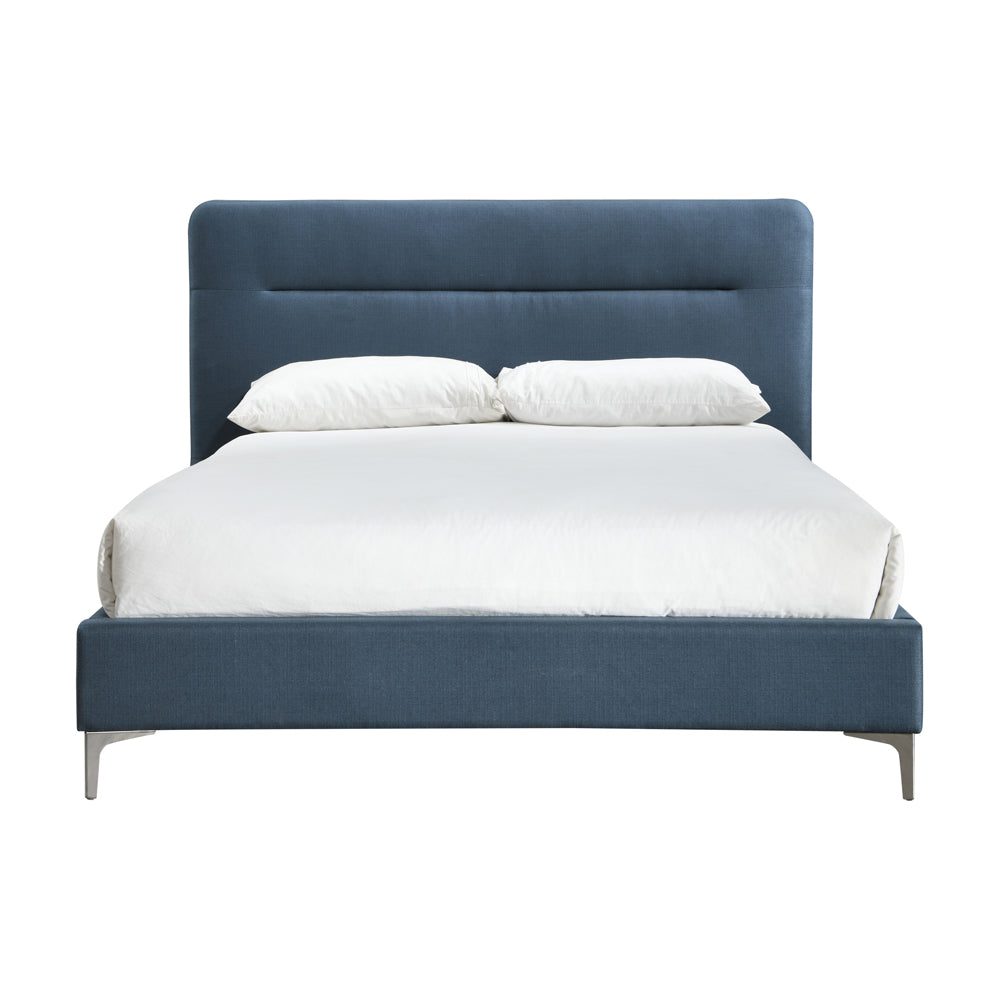 Product photograph of Olivia S Fisher Fabric Bed In Steel Blue Kingsize from Olivia's.