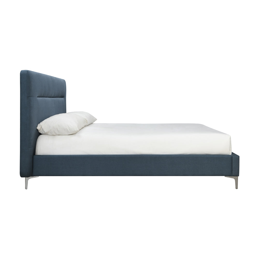 Product photograph of Olivia S Fisher Fabric Bed In Steel Blue Kingsize from Olivia's.