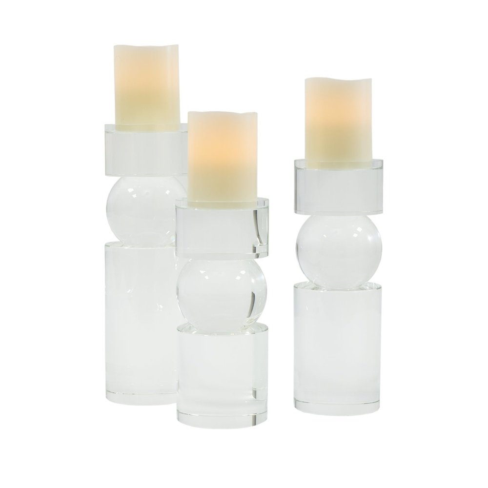 Product photograph of Liang Eimil Crystal Glass Candleholder Large from Olivia's.