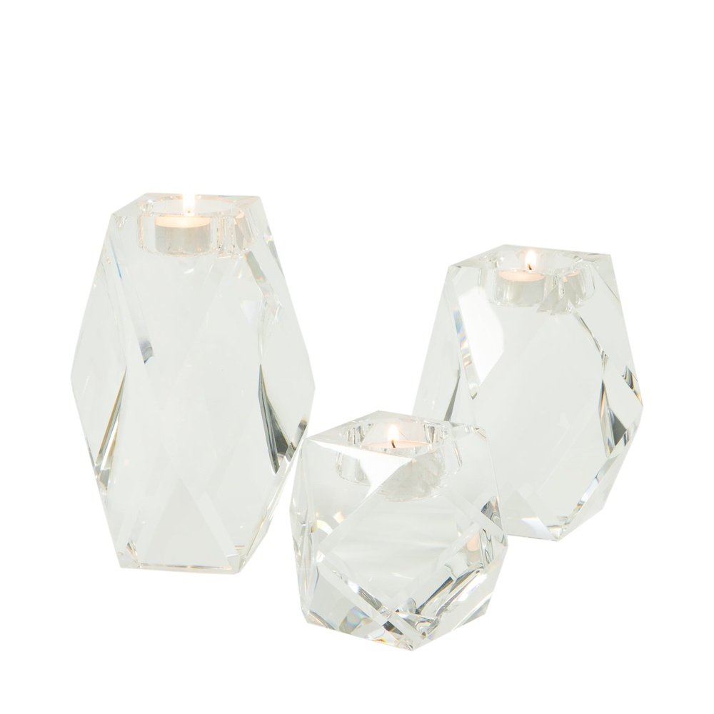 Product photograph of Liang Eimil Crystal Glass Tealight Holder - Set Of 3 from Olivia's