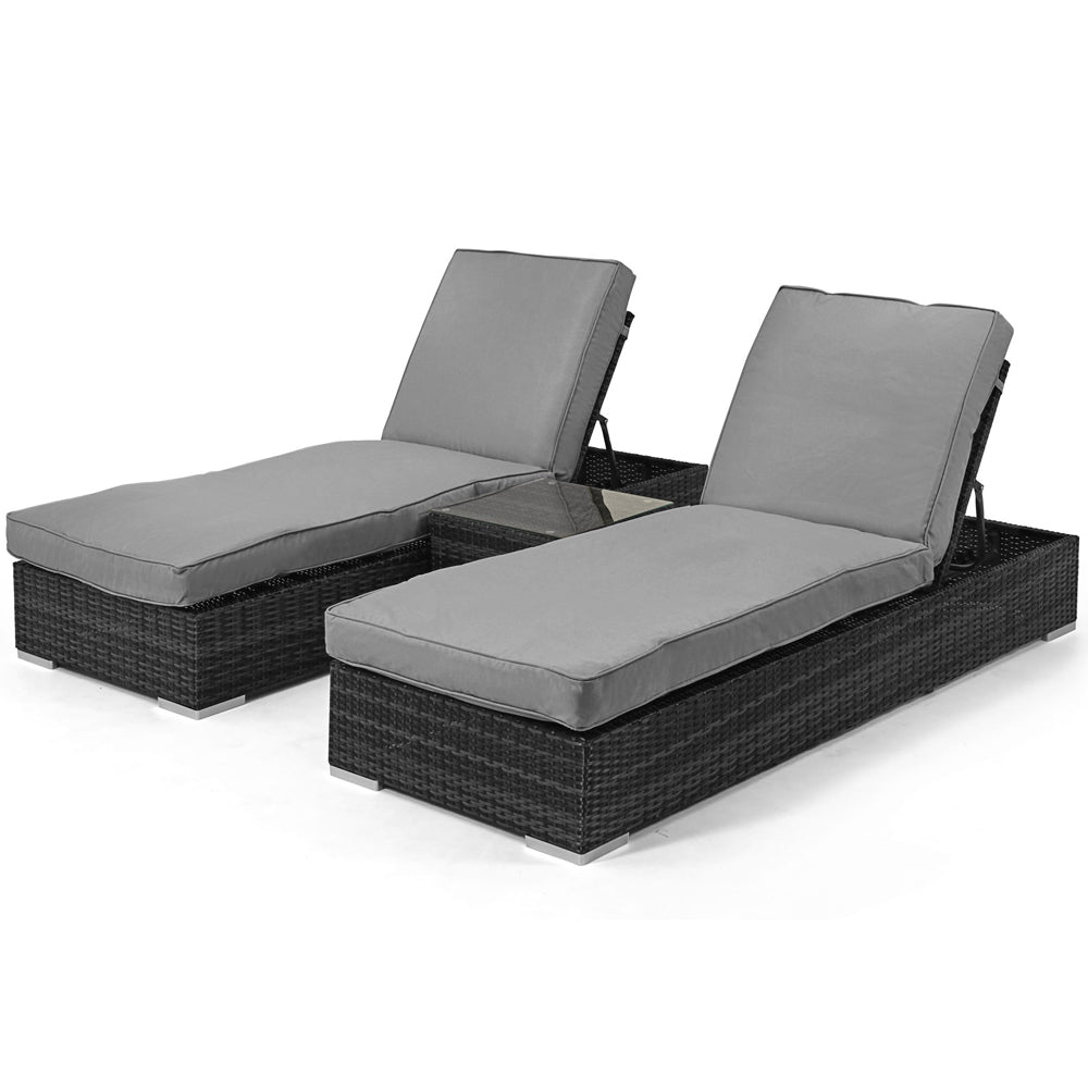 Product photograph of Maze Orlando Sunlounger Set Grey from Olivia's