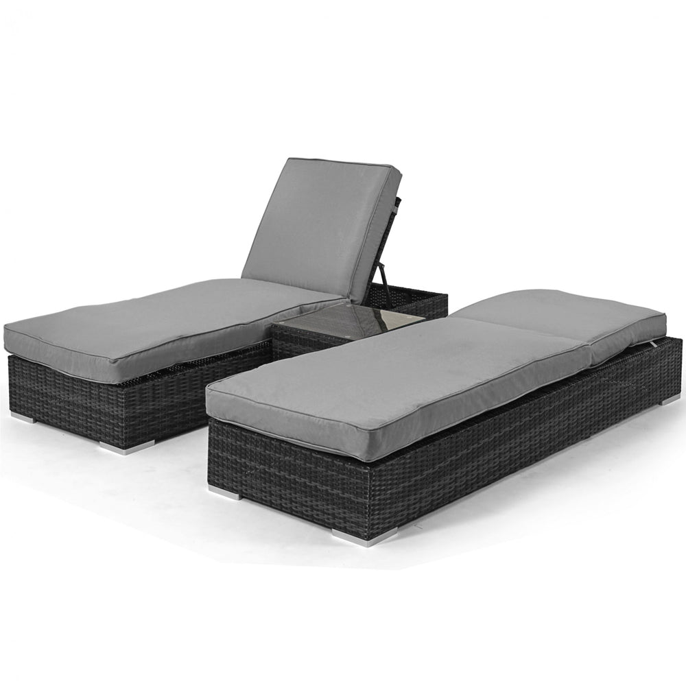 Product photograph of Maze Orlando Sunlounger Set Grey from Olivia's.