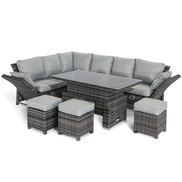 Product photograph of Maze Henley Outdoor Furniture Set With Rising Table In Grey from Olivia's