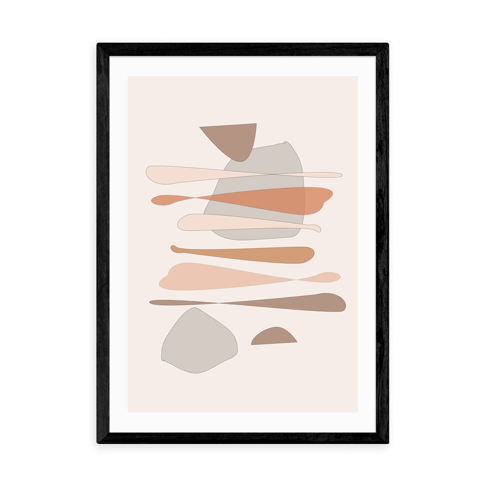 Product photograph of Stones By Flower Love Child - A3 Black Framed Art Print from Olivia's