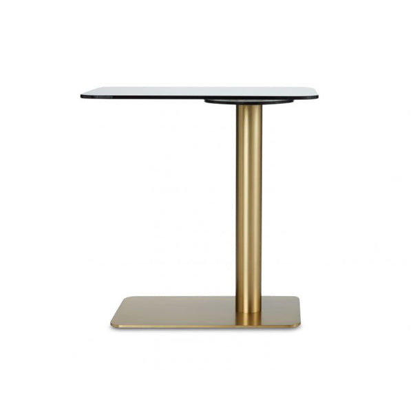 Product photograph of Tom Dixon Flash Rectangle Table In Brass from Olivia's.