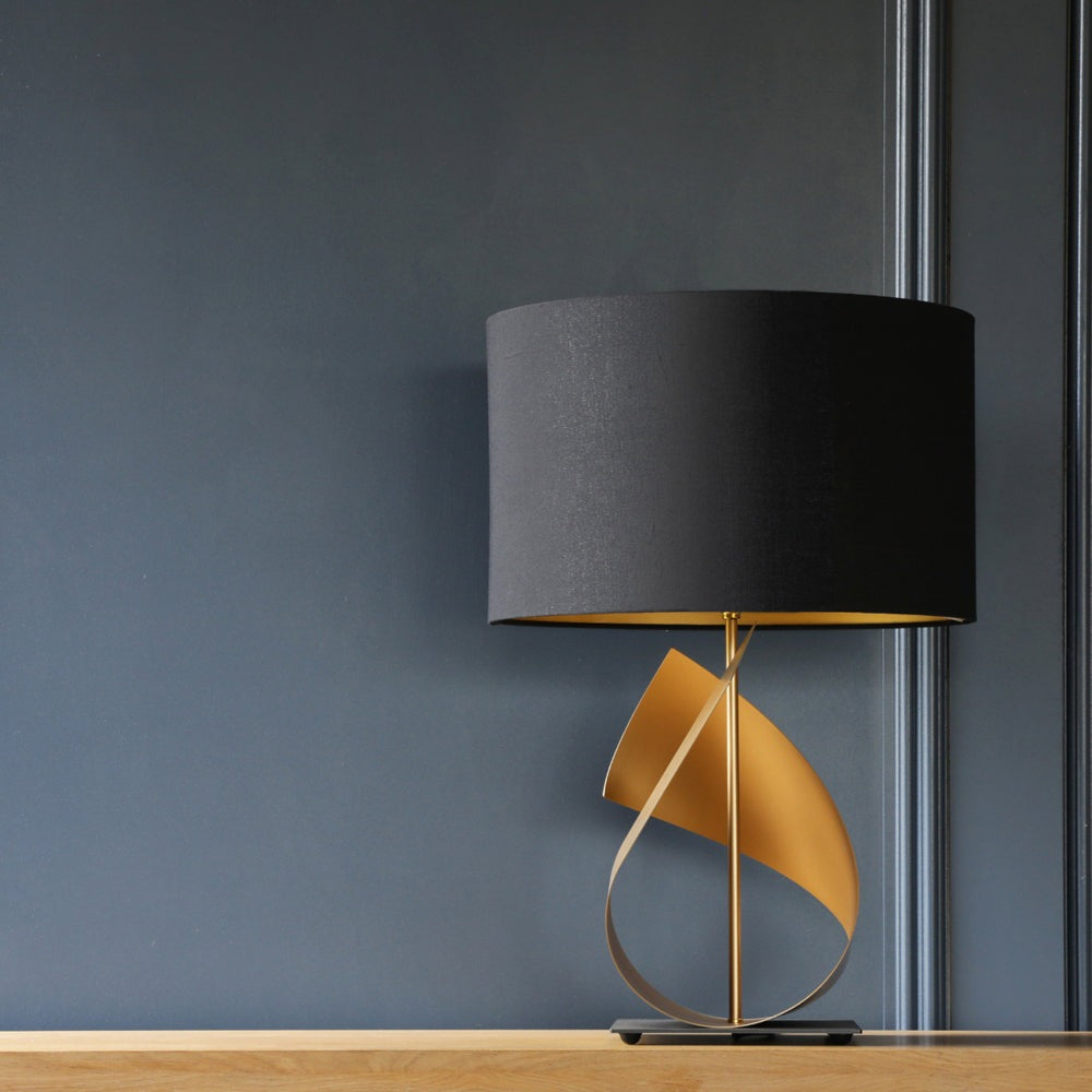 Product photograph of Arcform Lighting - Flux Table Lamp Base In Gold from Olivia's.