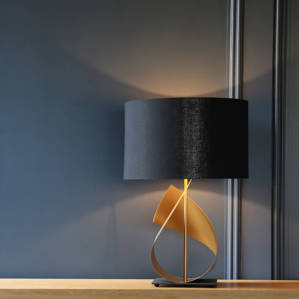 Product photograph of Arcform Lighting - Flux Table Lamp Base In Gold from Olivia's.
