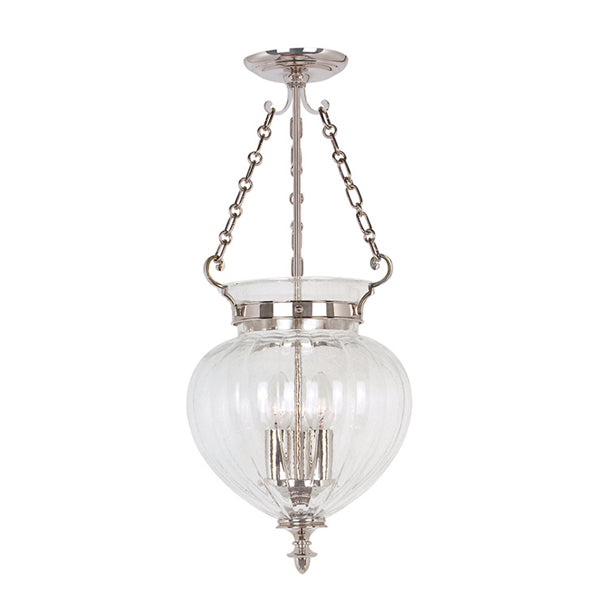 Elstead Finsbury Park 3 Light Pendant Polished Nickel Small