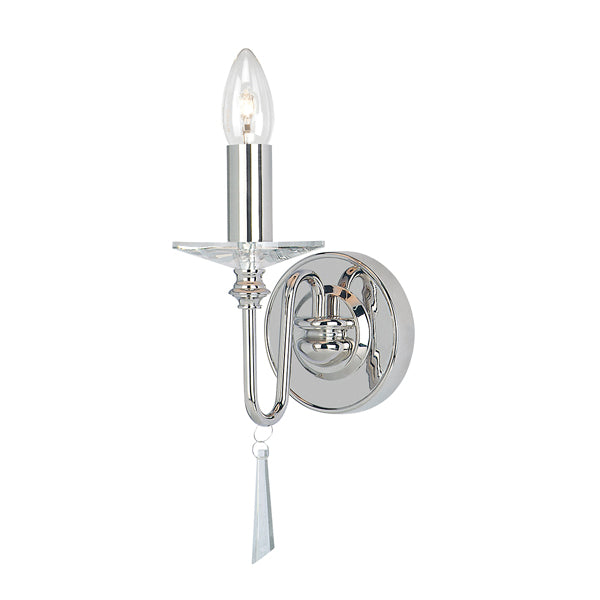 Product photograph of Elstead Finsbury Park 1 Light Wall Light Polished Nickel from Olivia's