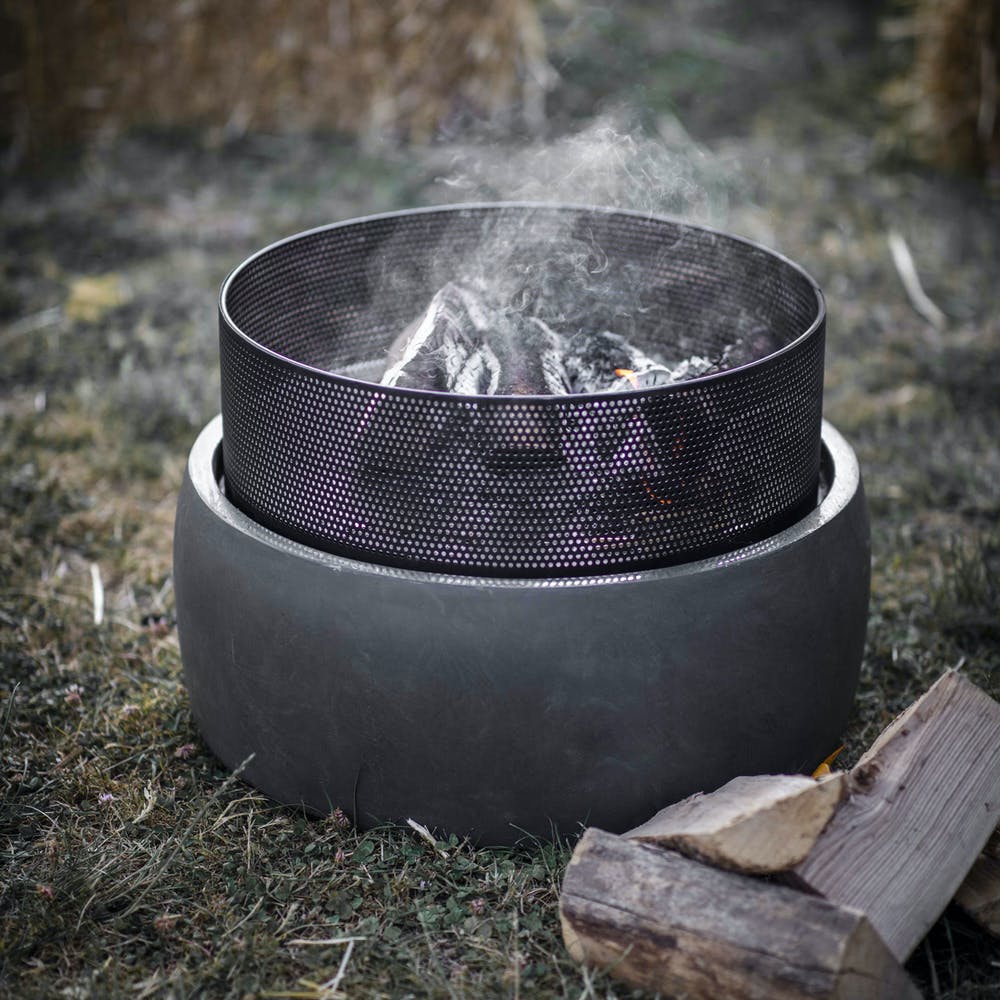 Product photograph of Garden Trading Lyneham Round Fire Pit Black from Olivia's