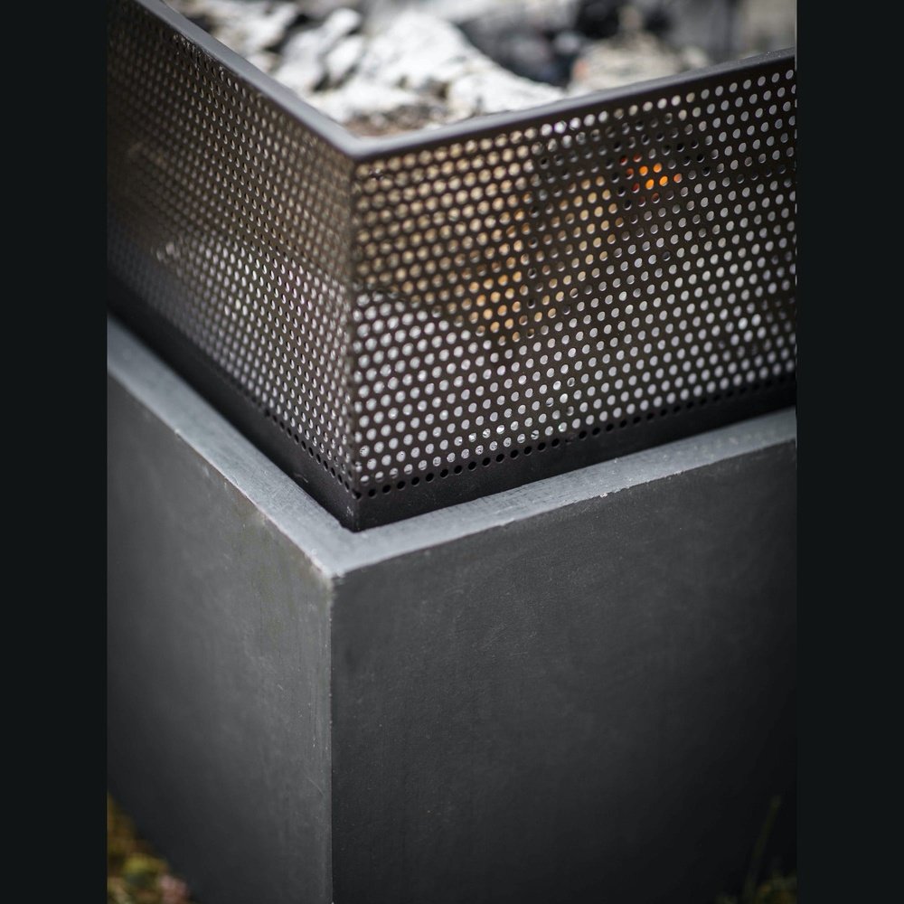 Product photograph of Garden Trading Lyneham Square Fire Pit from Olivia's.