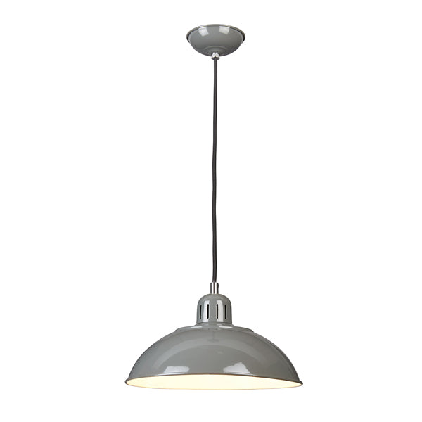 Product photograph of Elstead Franklin 1 Light Pendant Grey from Olivia's