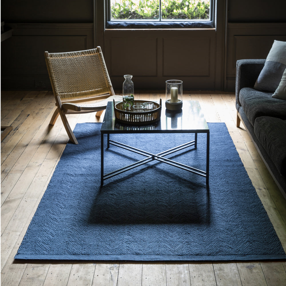 Product photograph of Garden Trading Fyfield Rug 150x240cm In Ink from Olivia's