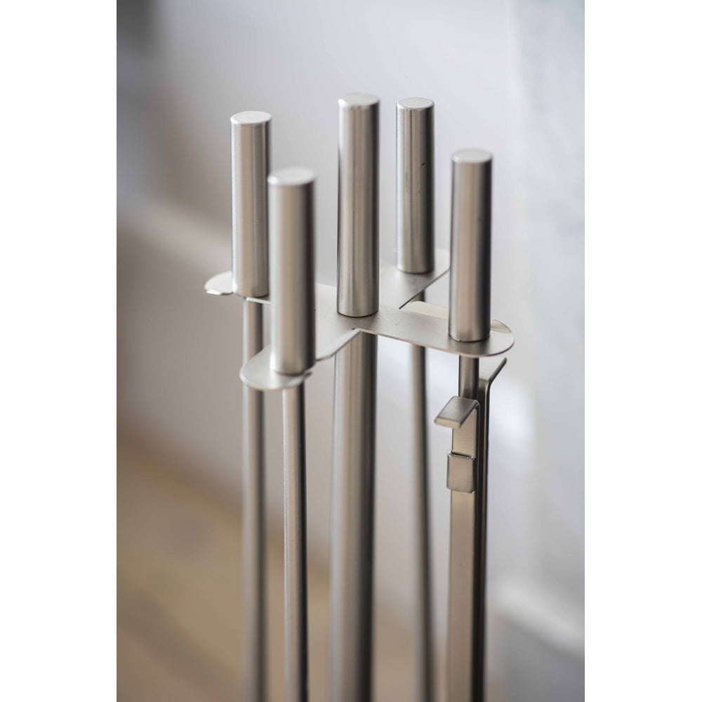 Product photograph of Garden Trading Ebrington Fireside Tool Set Silver from Olivia's.