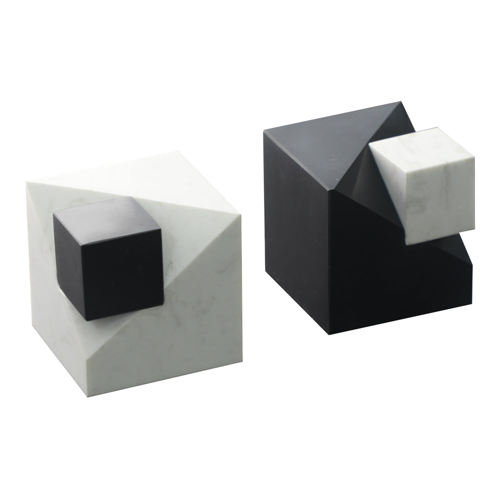 Product photograph of Liang Eimil Cubic I Table Decoration Black And White from Olivia's.