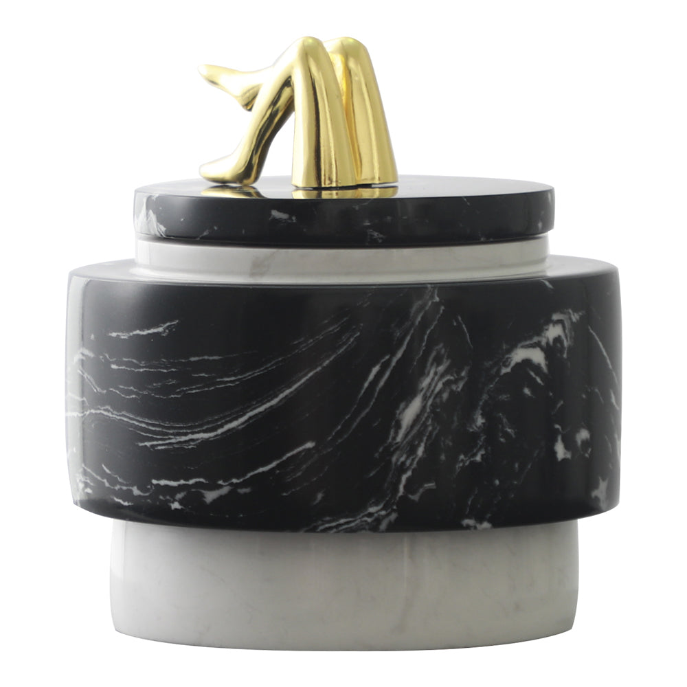 Product photograph of Liang Eimil Alder Jar Black And White from Olivia's